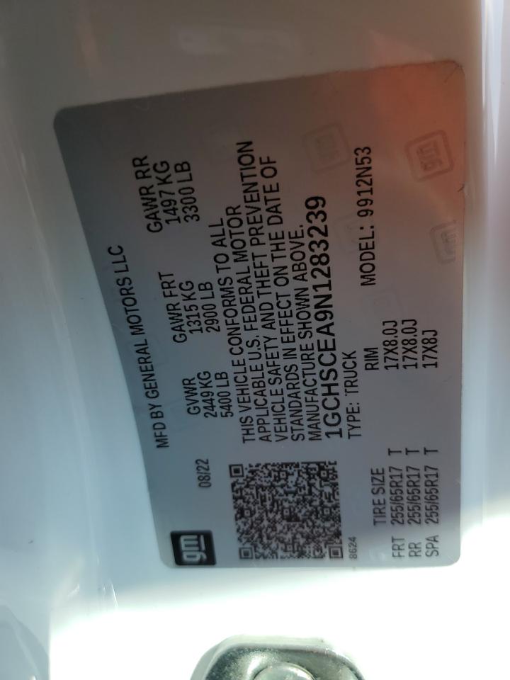 2022 CHEVROLET COLORADO LT VIN:1GCHSCEA9N1283239