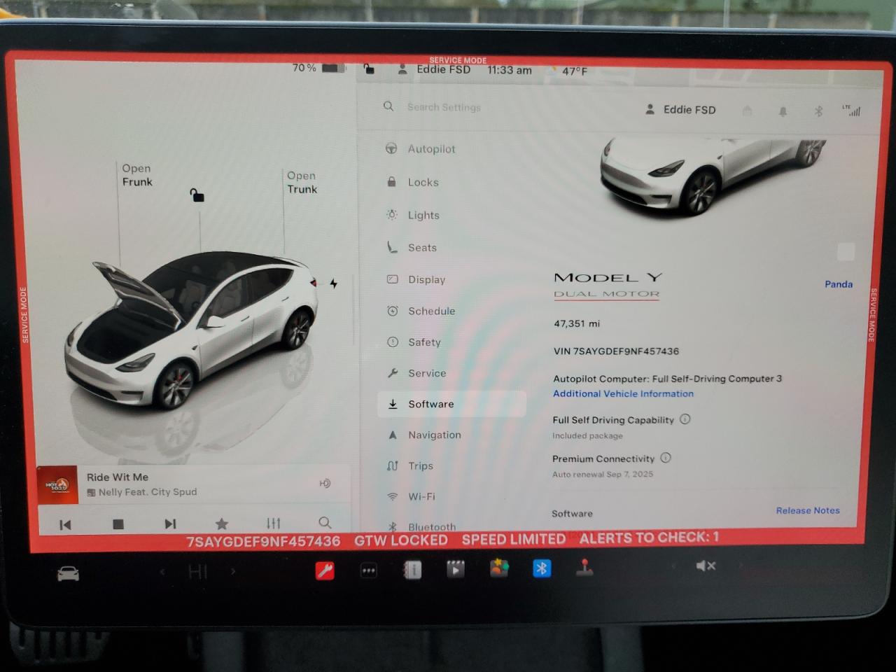 2022 TESLA MODEL Y  VIN:7SAYGDEF9NF457436