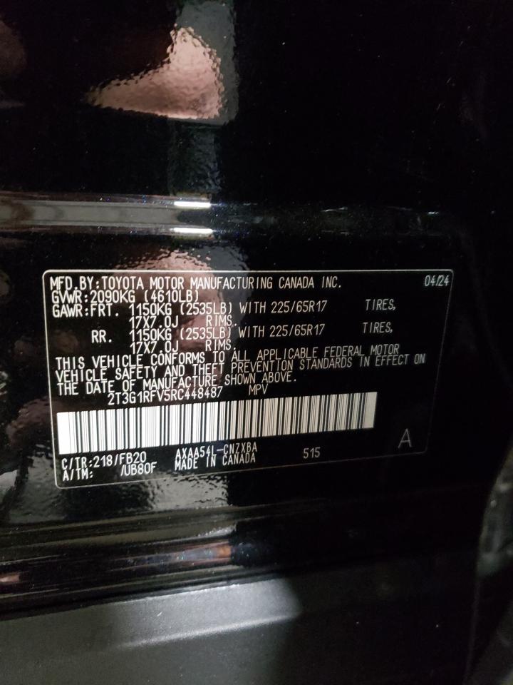 2024 TOYOTA RAV4 LE VIN:2T3G1RFV5RC448487