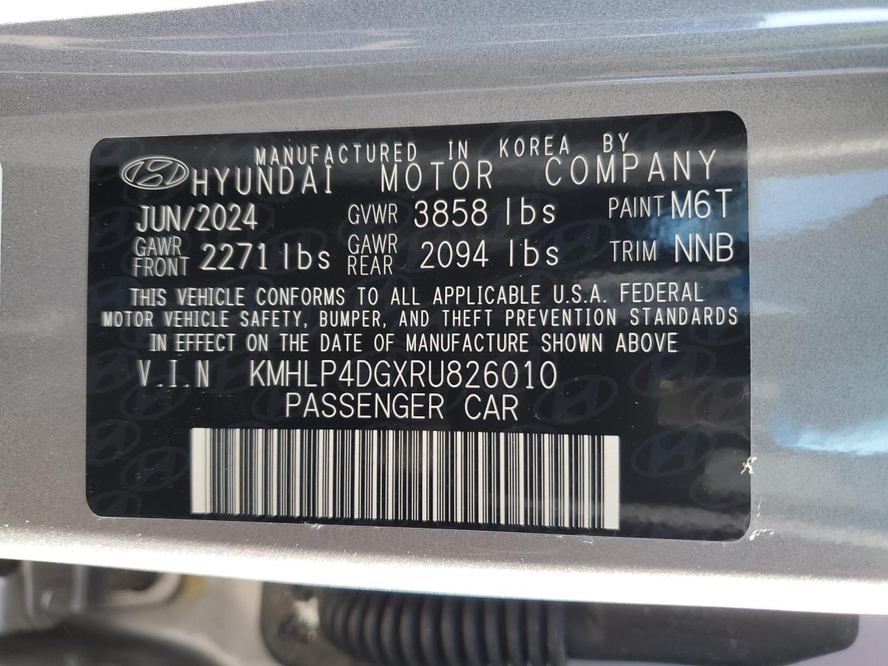 2024 HYUNDAI ELANTRA LIMITED VIN:3VV2B7AXXNM135208