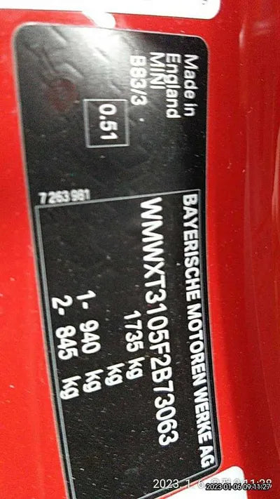 2015 MINI Cooper WMWXT3105F2B73063 VIN:WMWXT3105F2B73063