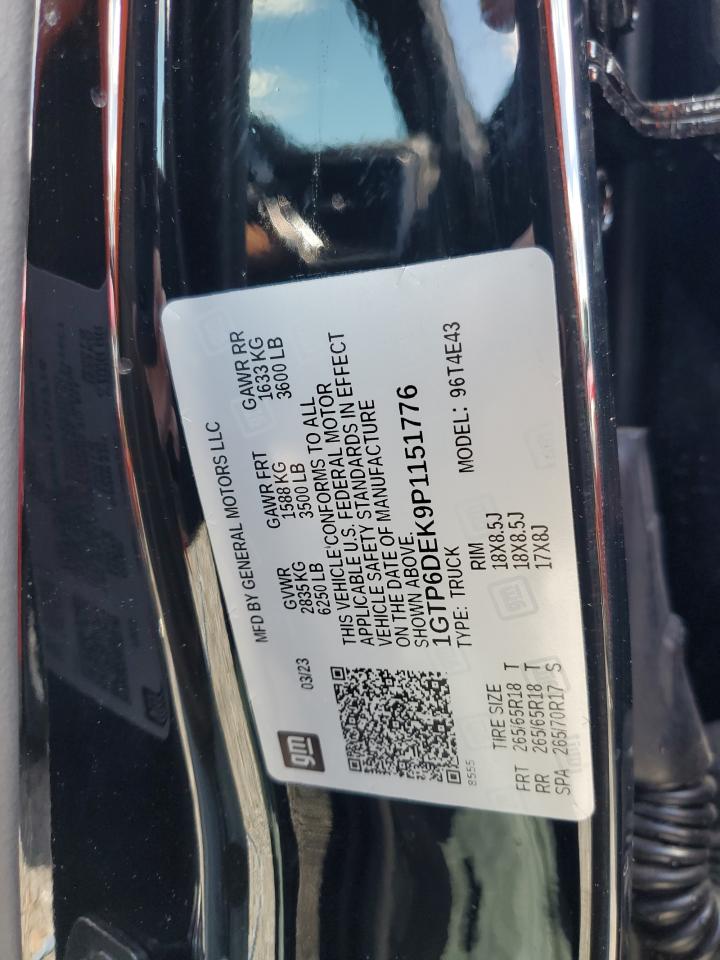 2023 GMC CANYON AT4 VIN:1GTP6DEK9P1151776