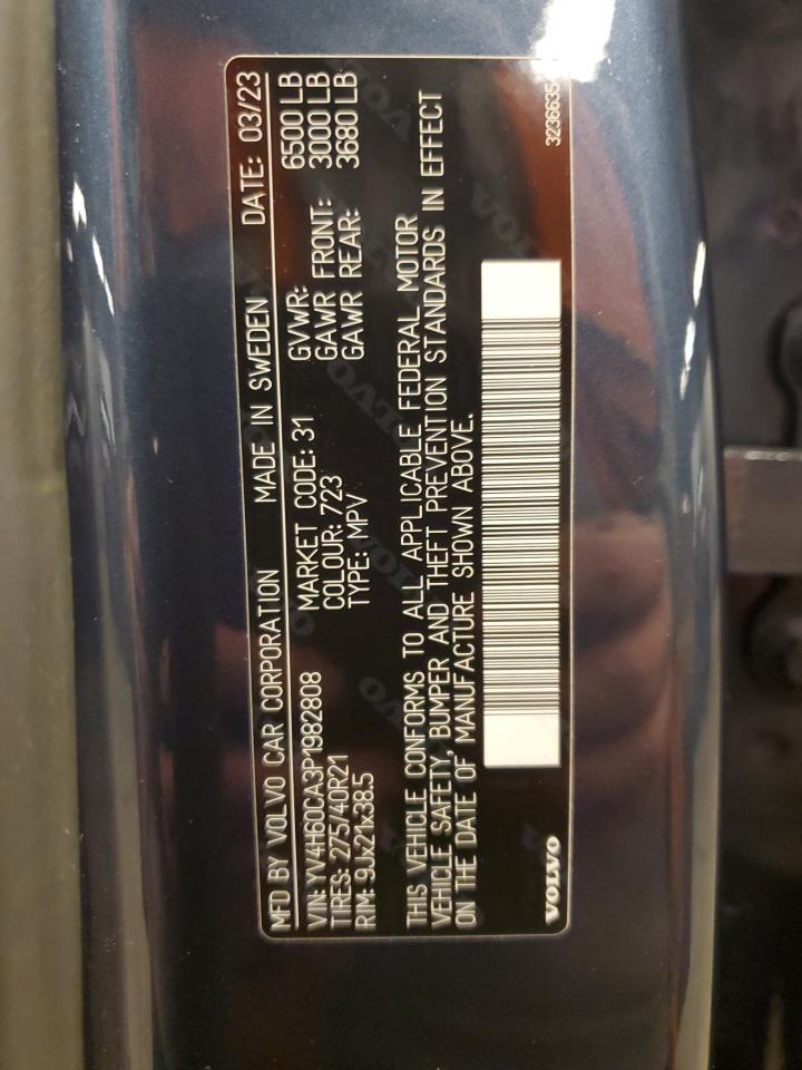2023 VOLVO XC90 ULTIMATE VIN:YV4H60CA3P1982808