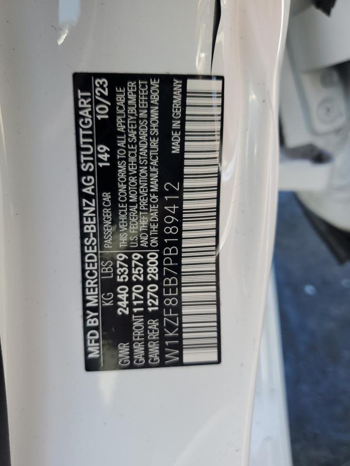 2023 MERCEDES-BENZ E 350 4MATIC VIN:W1KZF8EB7PB189412