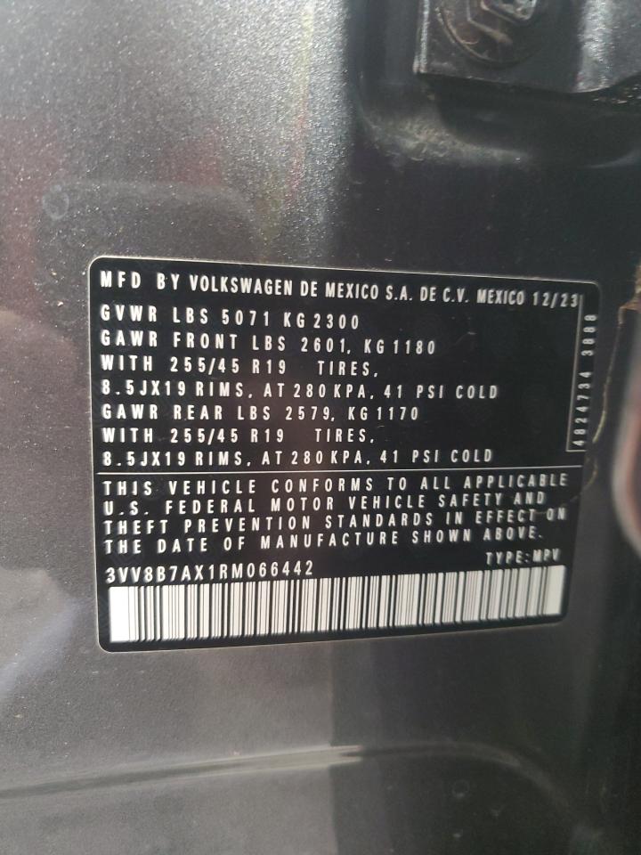 2024 VOLKSWAGEN TIGUAN SE R-LINE BLACK VIN:3VV8B7AX1RM066442
