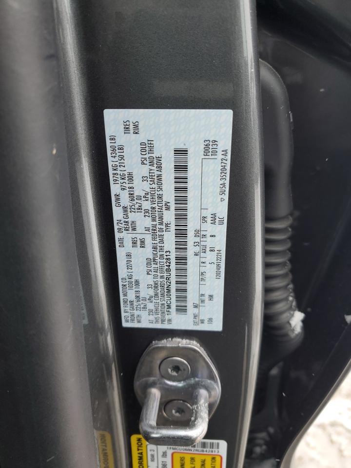 2024 FORD ESCAPE ST LINE VIN:1FMCU0MN2RUB42813