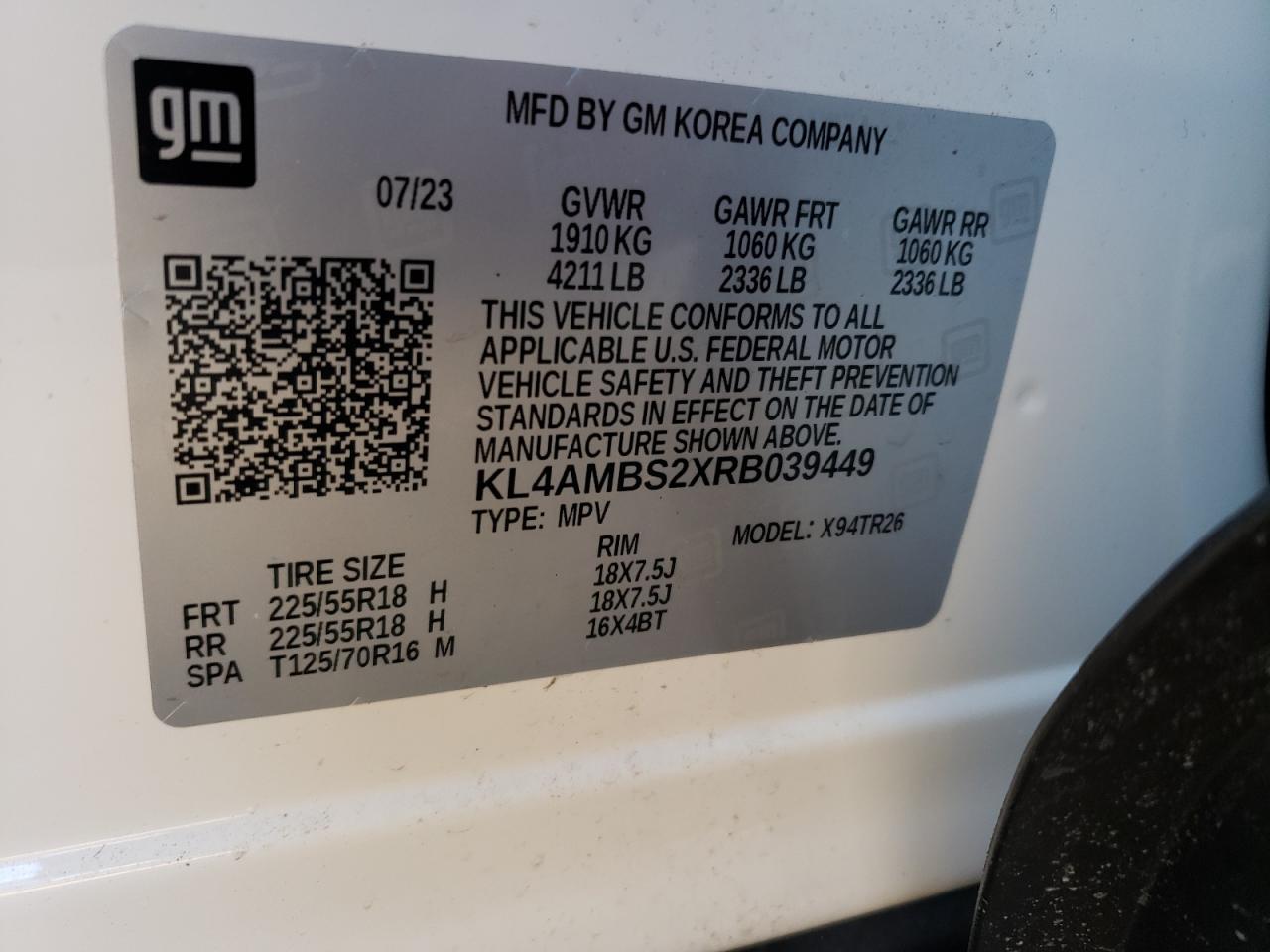 2024 BUICK ENCORE GX PREFERRED VIN:KL4AMBS2XRB039449