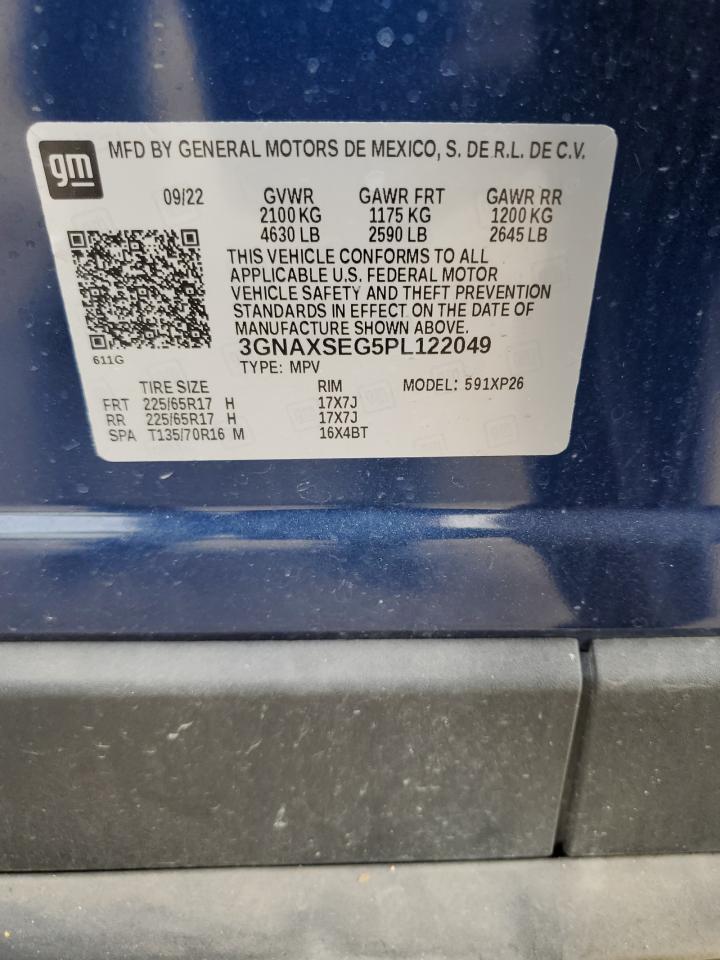 2023 CHEVROLET EQUINOX LS VIN:3GNAXSEG5PL122049