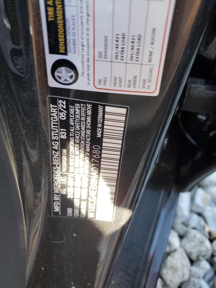 2022 MERCEDES-BENZ EQS SEDAN 580 4MATIC VIN:W1KCG4EB8NA017680