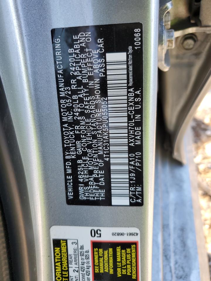 2023 TOYOTA CAMRY LE VIN:1G1BE5SM3J7156056