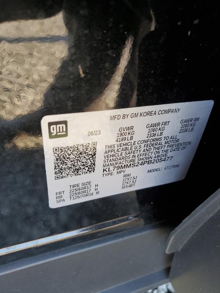 2023 CHEVROLET TRAILBLAZER LS VIN:KL79MMS24PB205477