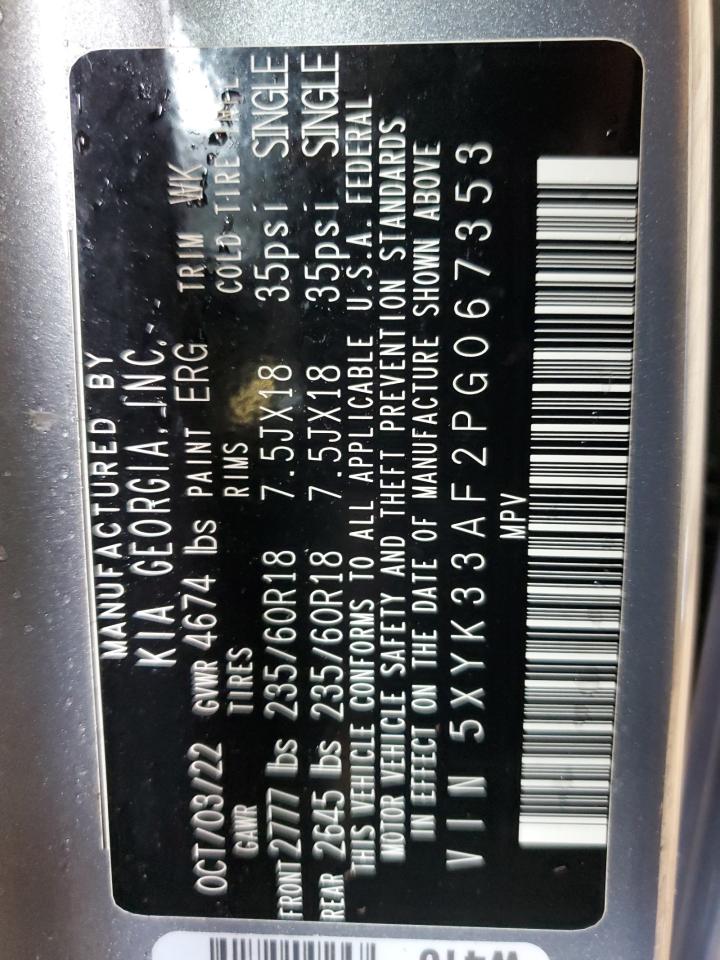 2023 KIA SPORTAGE EX VIN:5XYK33AF2PG067353