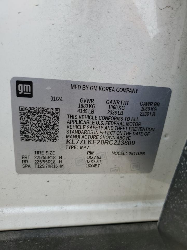 2024 CHEVROLET TRAX ACTIV VIN:KL77LKE20RC213809