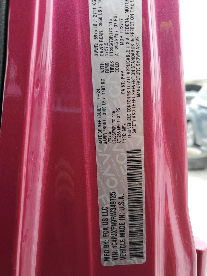 2024 JEEP WRANGLER RUBICON VIN:1C4PJXFN9RW349725