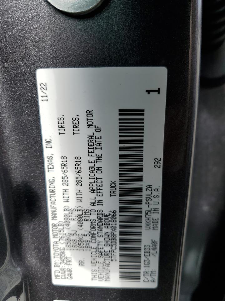 2023 TOYOTA TUNDRA CREWMAX LIMITED VIN:5TFPC5DB8PX018066