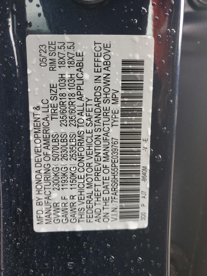 2023 HONDA CR-V SPORT VIN:7FARS6H55PE039767