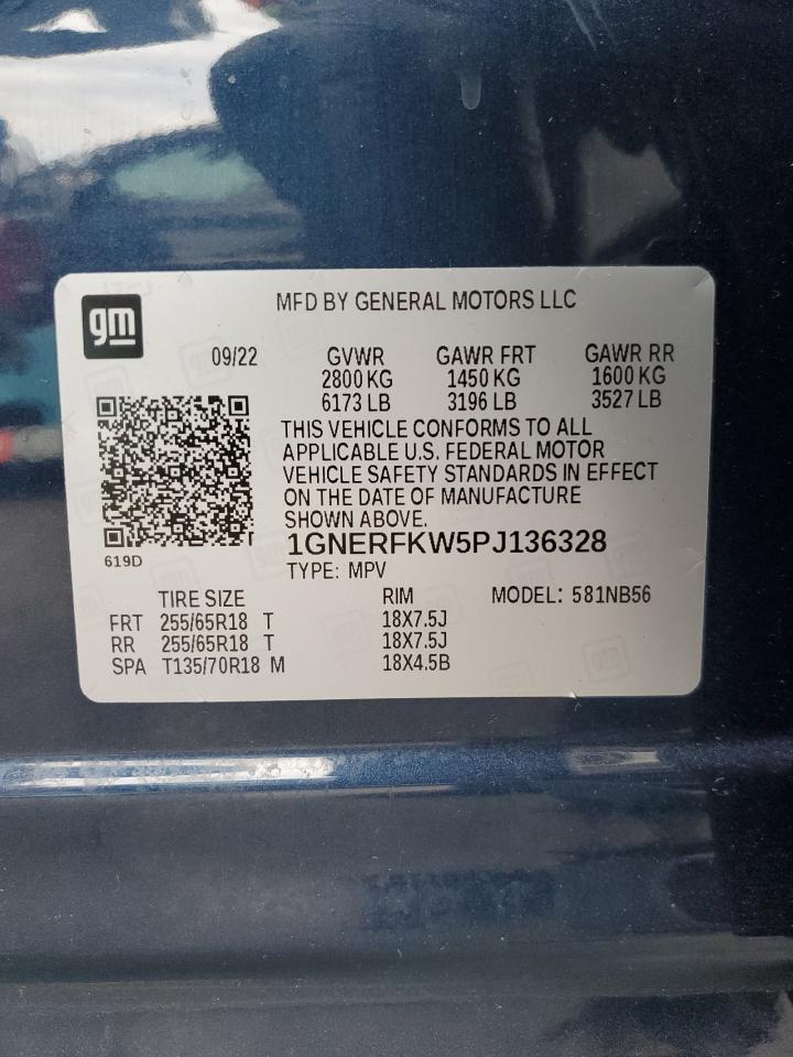 2023 CHEVROLET TRAVERSE LS VIN:1GNERFKW5PJ136328