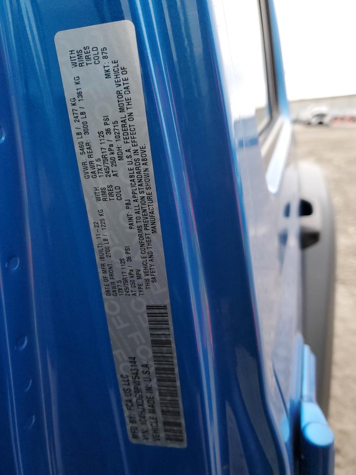 2023 JEEP WRANGLER SPORT VIN:1C4HJXDG9PW543144