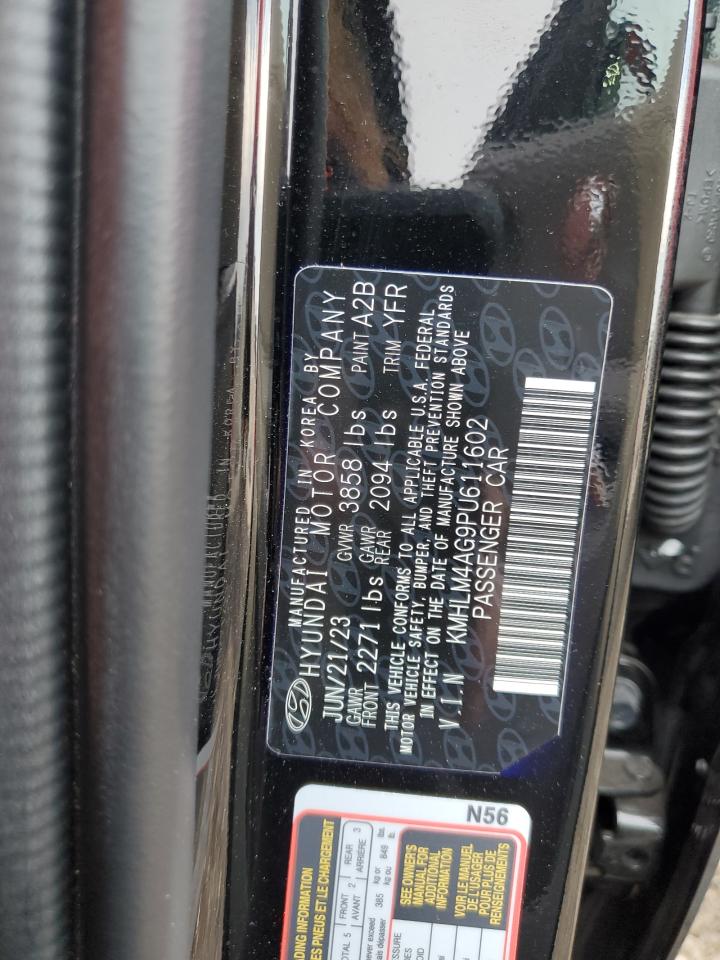 2023 HYUNDAI ELANTRA SEL VIN:KMHLM4AG9PU611602