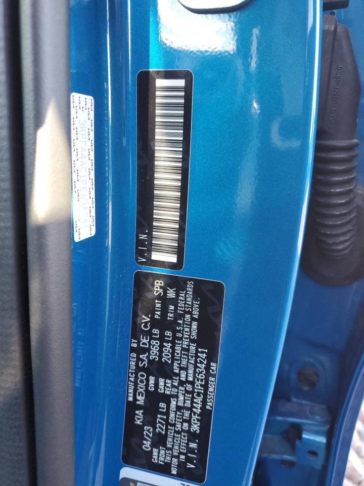 2023 KIA FORTE GT VIN:3KPF44AC1PE634241