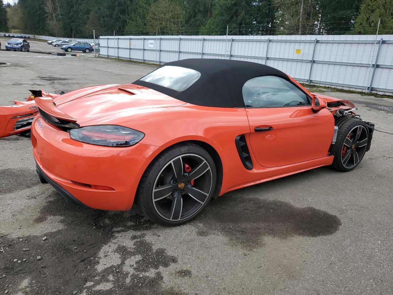 2022 PORSCHE BOXSTER S VIN:WP0CB2A85NS221192