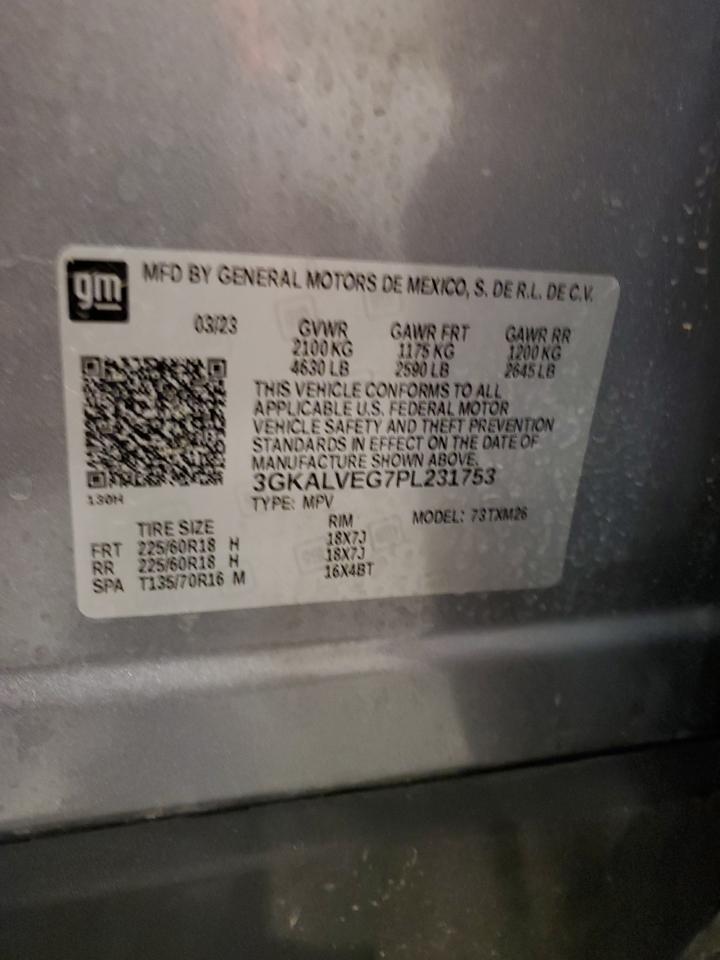 2023 GMC TERRAIN SLT VIN:3GKALVEG7PL231753