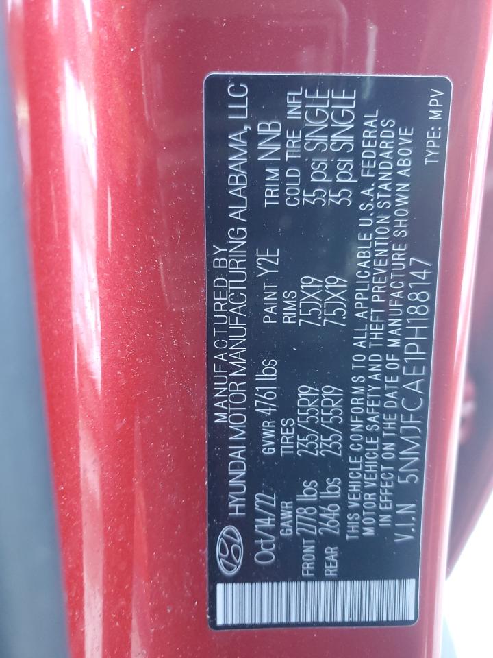 2023 HYUNDAI TUCSON SEL VIN:5NMJFCAE1PH188147