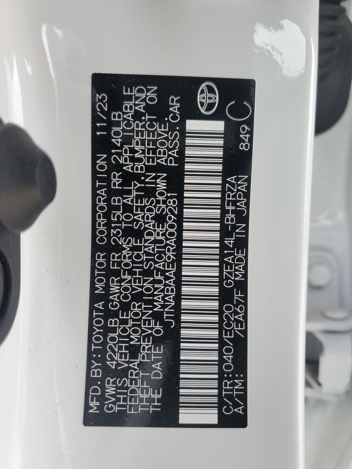 2024 TOYOTA GR COROLLA CORE VIN:5UXCR6C02M9H07492