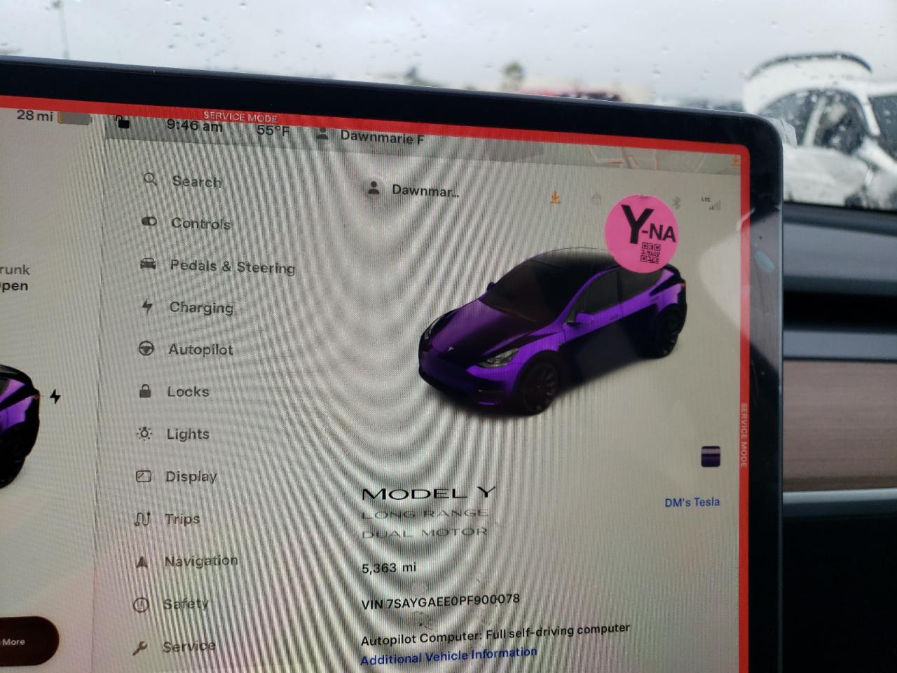 2023 TESLA MODEL Y  VIN:7SAYGAEE0PF900078