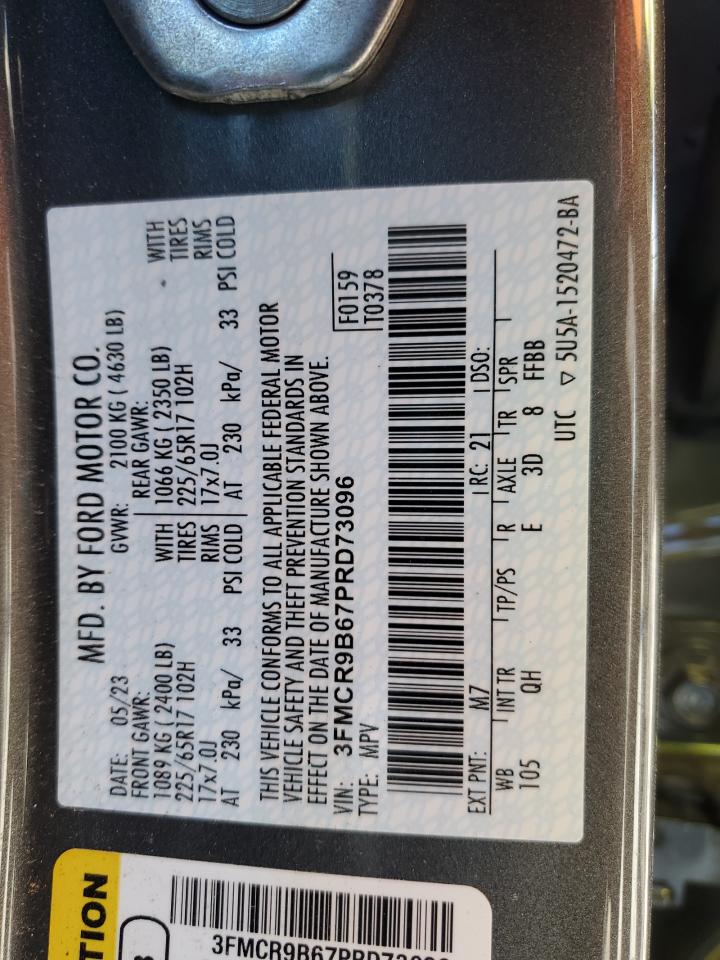 2023 FORD BRONCO SPORT BIG BEND VIN:3FMCR9B67PRD73096