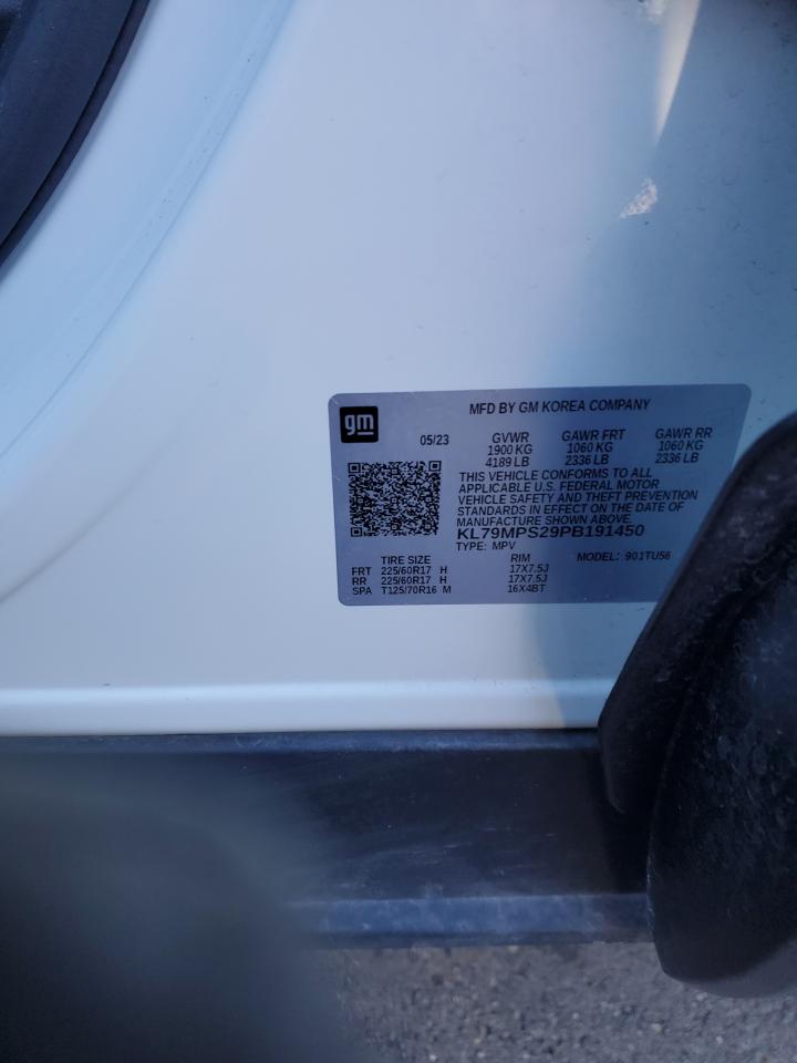 2023 CHEVROLET TRAILBLAZER LT VIN:KL79MPS29PB191450