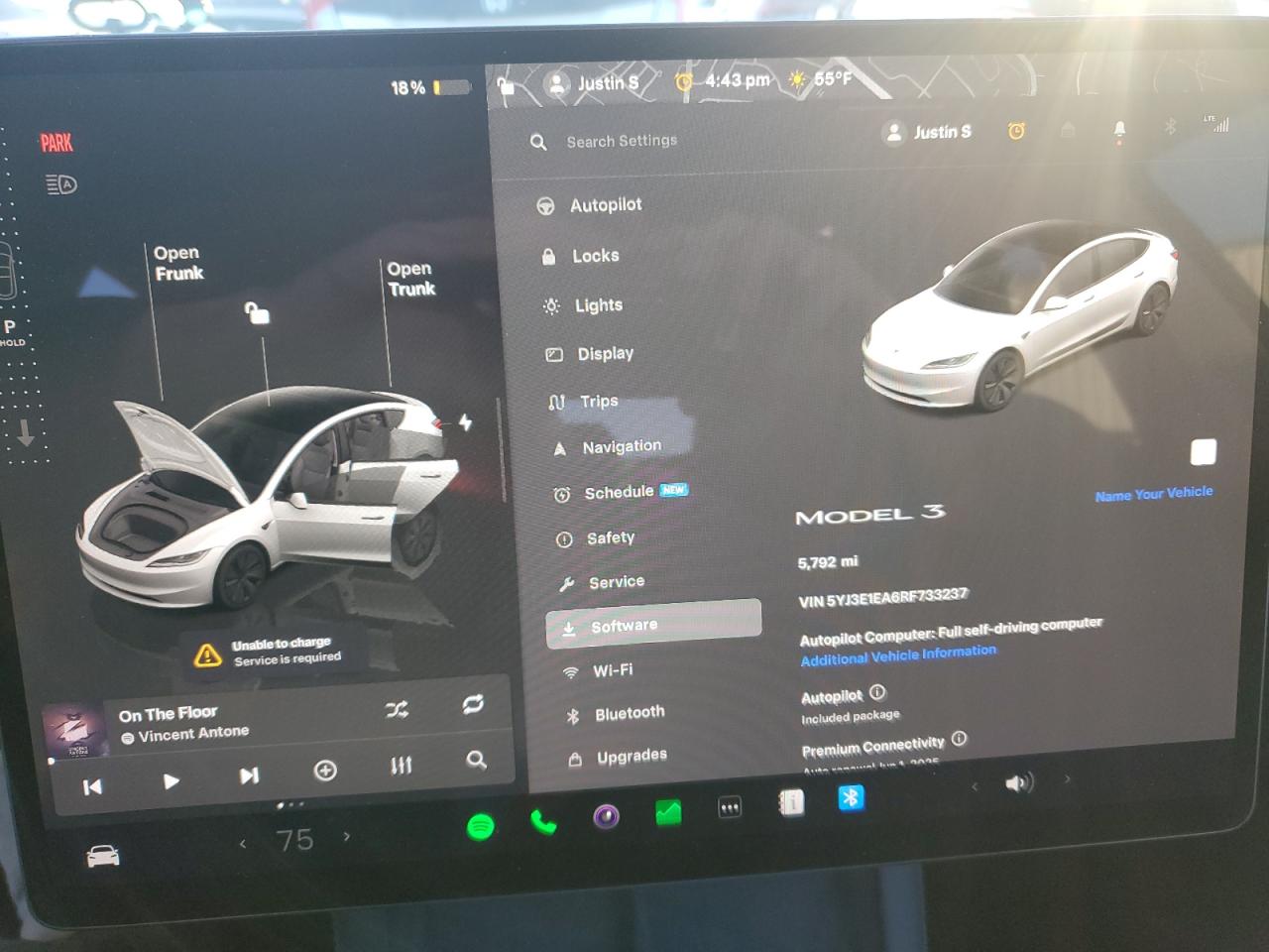 2024 TESLA MODEL 3  VIN:5YJ3E1EA6RF733237