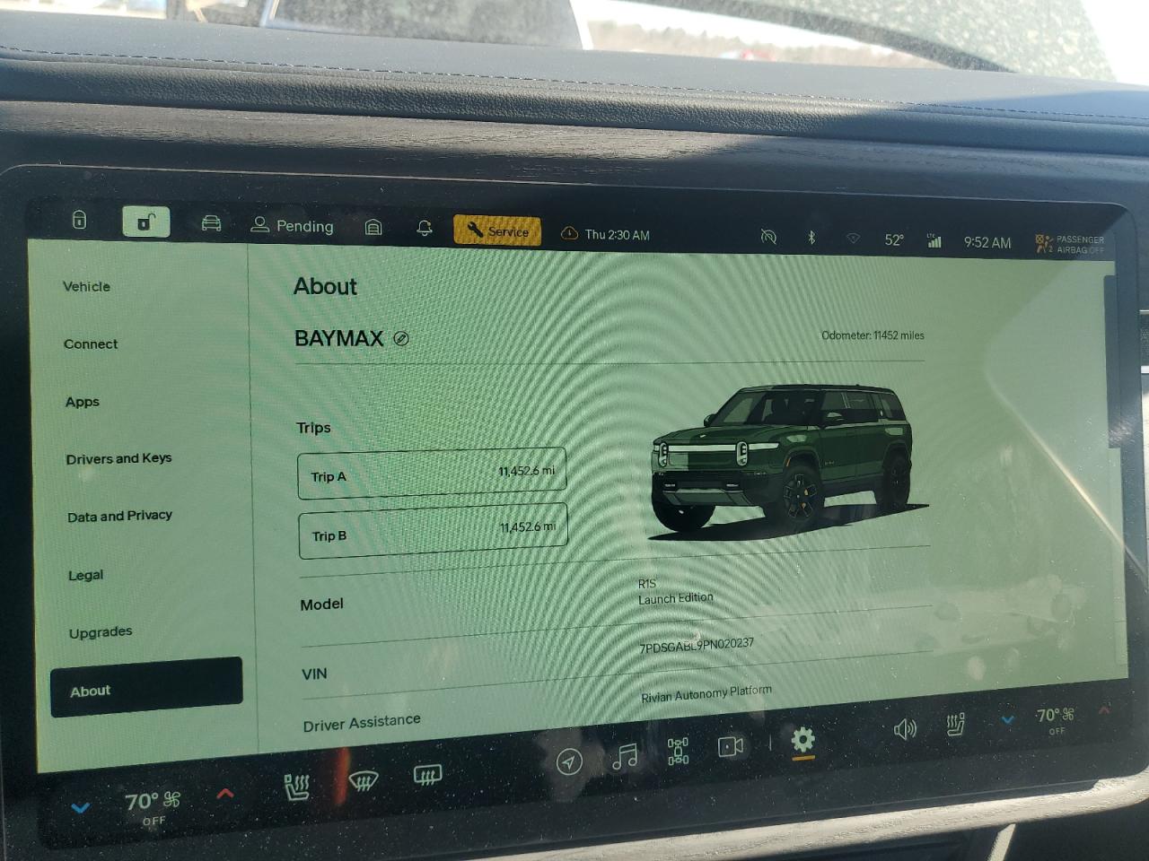 2023 RIVIAN R1S LAUNCH EDITION VIN:7PDSGABL9PN020237