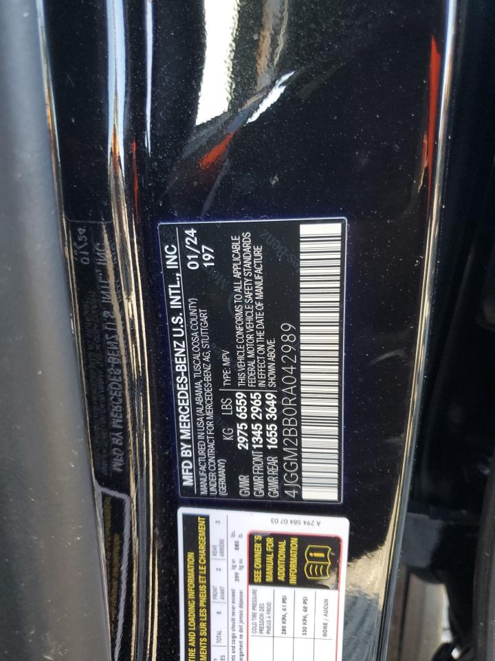 2024 MERCEDES-BENZ EQE SUV 350+ VIN:4JGGM2BB0RA042989