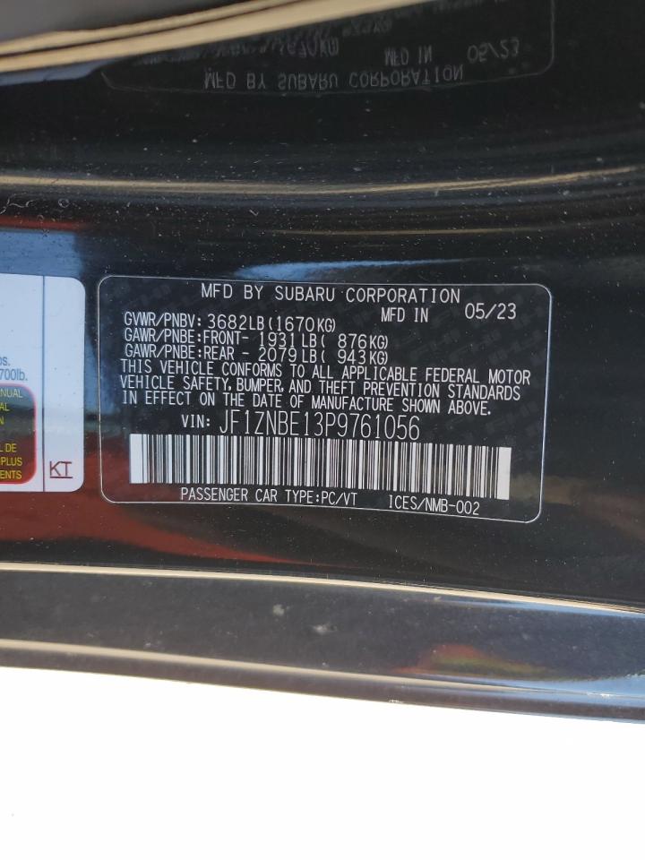 2023 TOYOTA GR 86 PREMIUM VIN:JF1ZNBE13P9761056