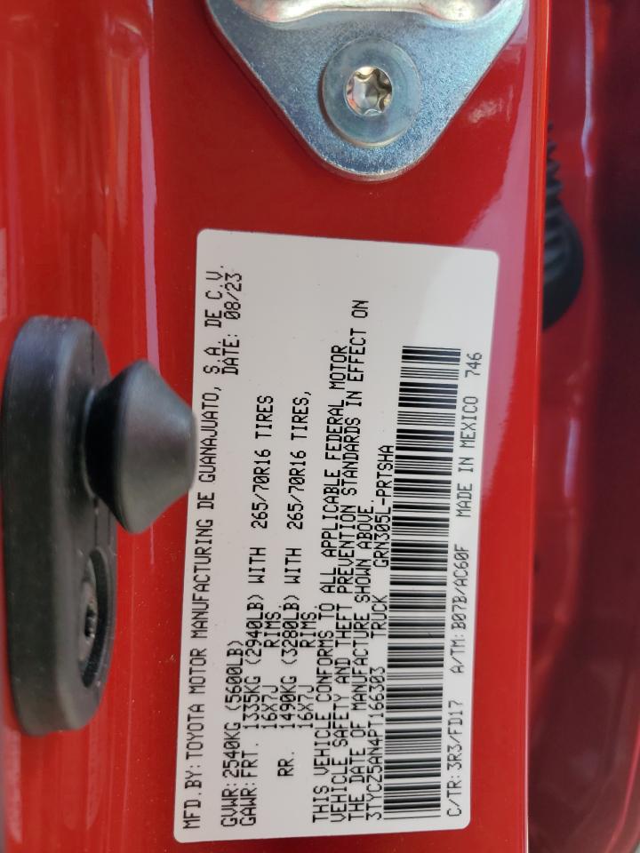 2023 TOYOTA TACOMA DOUBLE CAB VIN:3TYCZ5AN4PT166303