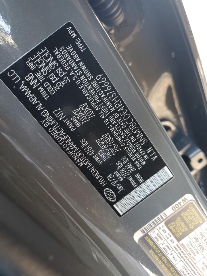 2024 HYUNDAI TUCSON SEL VIN:5NMJBCDE4RH376669