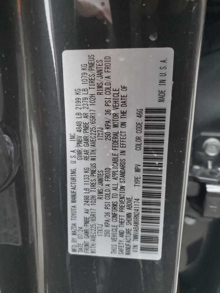 2024 MAZDA CX-50 SELECT VIN:7MMVABAM8RN241174