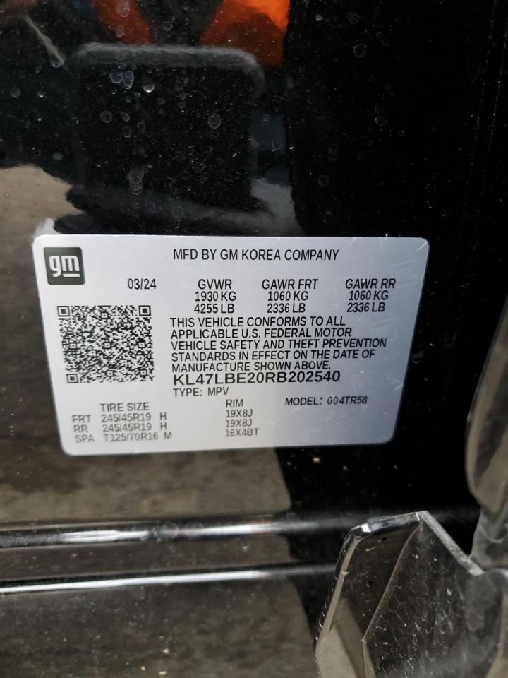 2024 BUICK ENVISTA SPORT TOURING VIN:KL47LBE20RB202540