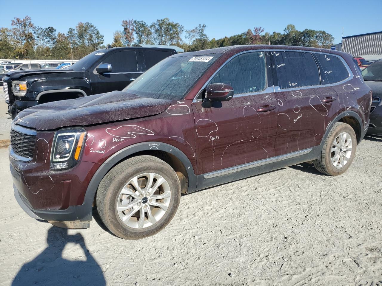 2022 KIA TELLURIDE LX VIN:5XYP24HC4NG315531