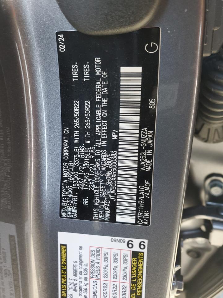 2024 LEXUS GX 550 LUXURY VIN:JTJVBCDXXR5000383
