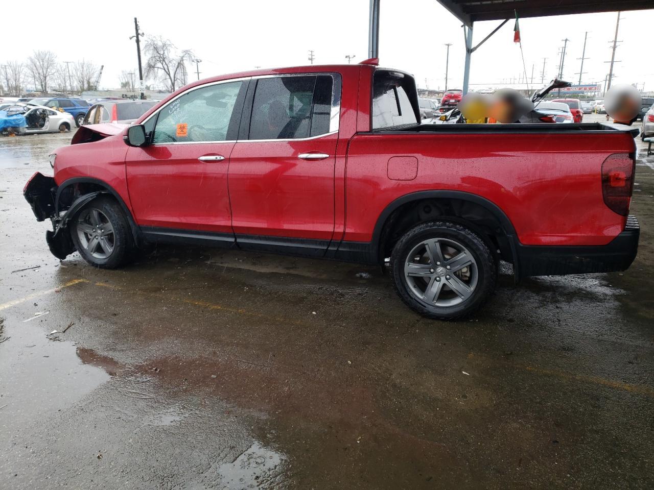 2022 HONDA RIDGELINE RTL VIN:5FPYK3F73NB021993
