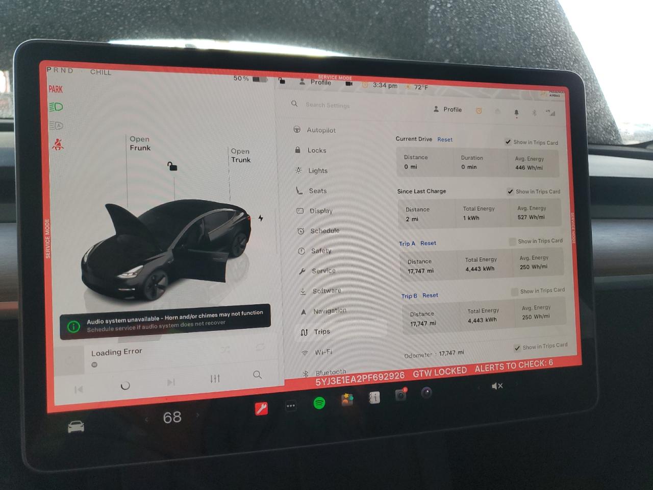 2023 TESLA MODEL 3  VIN:5YJ3E1EA2PF692926