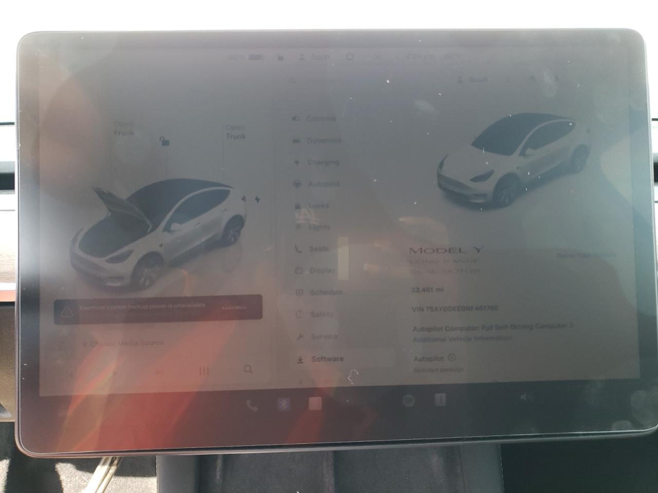 2022 TESLA MODEL Y  VIN:7SAYGDEE0NF461740