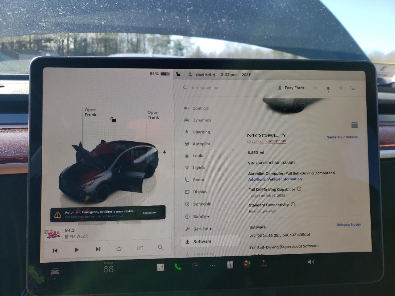 2024 TESLA MODEL Y  VIN:7SAYGDEF6RF033881