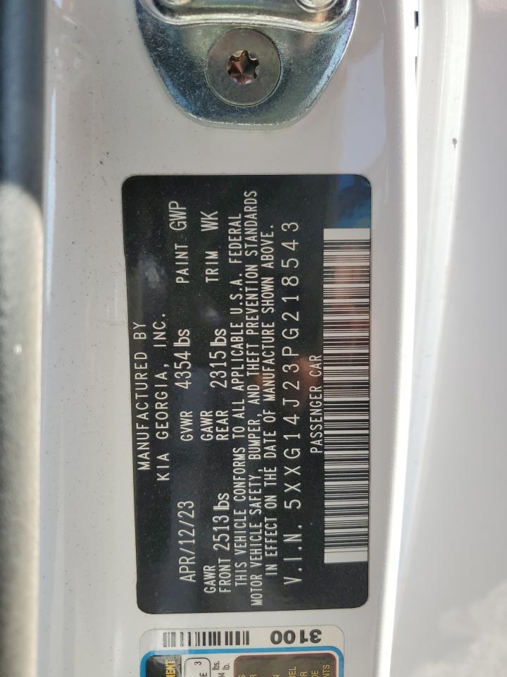 2023 KIA K5 LXS VIN:5XXG14J23PG218543