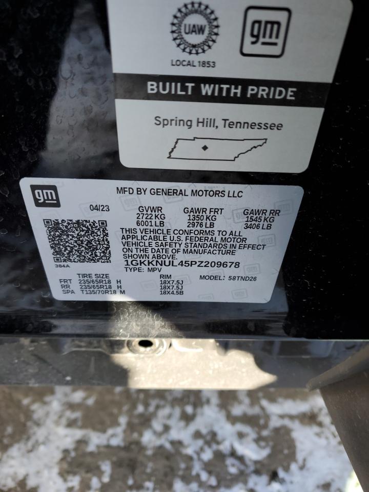 2023 GMC ACADIA SLT VIN:1GKKNUL45PZ209678