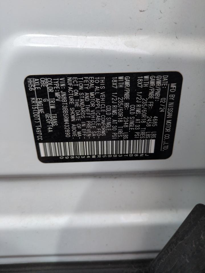 2024 NISSAN ROGUE SV VIN:JN8BT3BB5RW432890