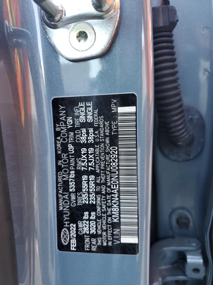 2022 HYUNDAI IONIQ 5 SEL VIN:KM8KN4AE0NU082920
