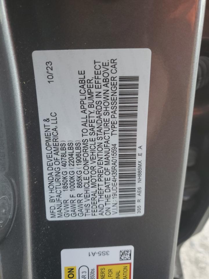 2024 ACURA INTEGRA A-SPEC VIN:JTEBU14R940038386